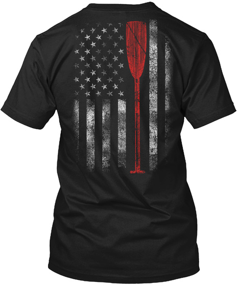 America  Paddle Boarding (Mp) Black T-Shirt Back