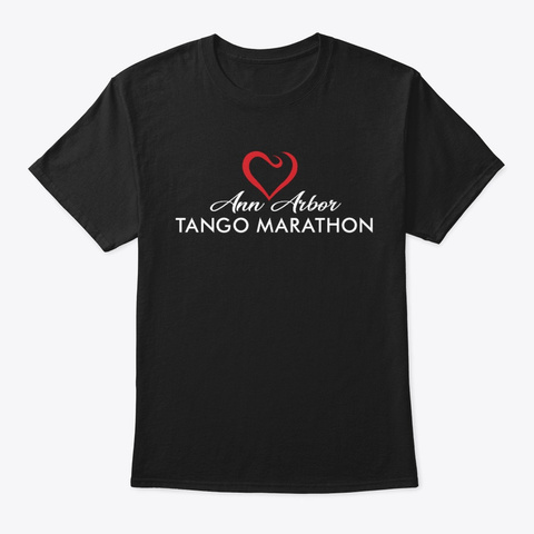 Ann Arbor Tango Marathon (Dark T Shirt) Black T-Shirt Front