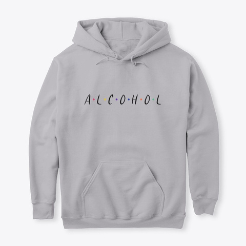 Alcohol Parody Logo Sport Grey T-Shirt Front