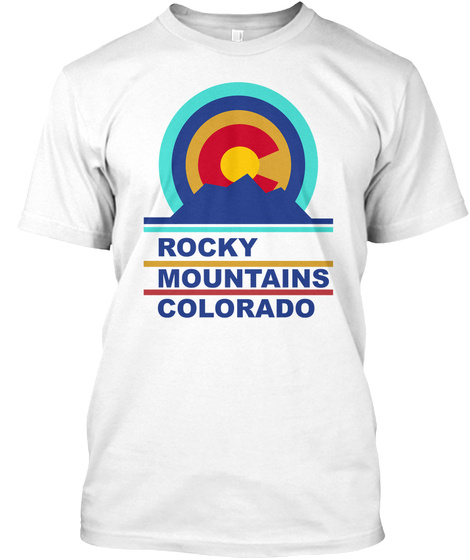 Rocky Mountains Tee White T-Shirt Front