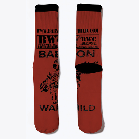 Babylon Warchild Socks Dark Red T-Shirt Front