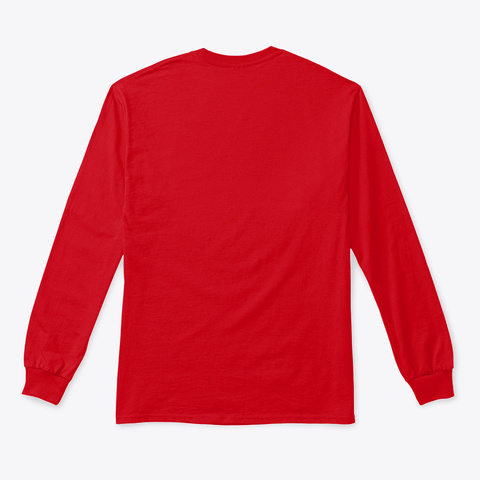 Mistletoe Kisses Male Long Sleeve Red Red Camiseta Back