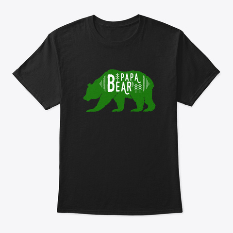 Papa Bear Slbyb Black T-Shirt Front