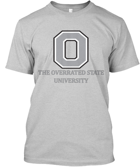 0 The Overrated State University Light Steel áo T-Shirt Front