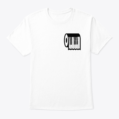 Piano Roll  White T-Shirt Front