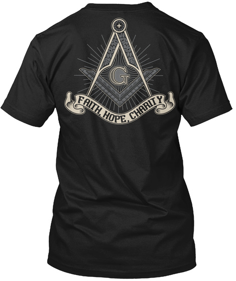 Faith, Hope, Charity Black T-Shirt Back