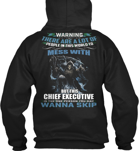 Chief Executive Black T-Shirt Back