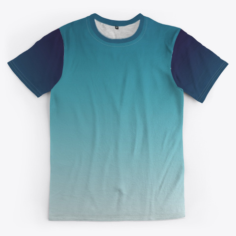 Blue Ocean Abstract Color Gradient Standard T-Shirt Front