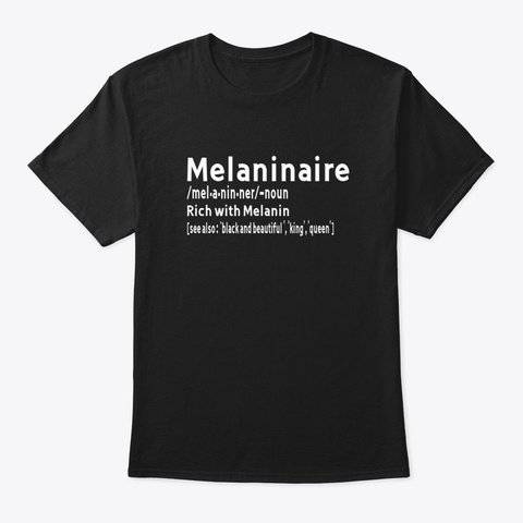 Melaninaire Mgq66 Black áo T-Shirt Front