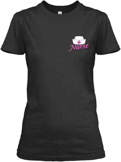 Nurse Black T-Shirt Front