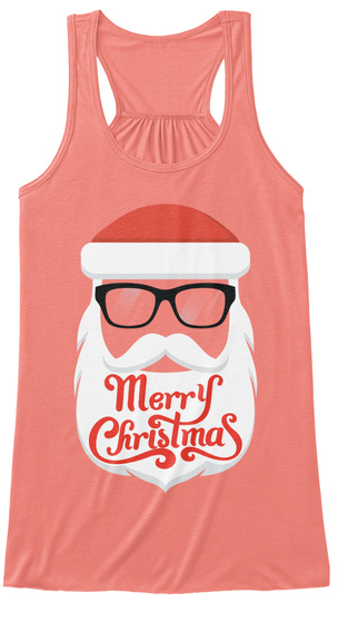 Merry Christmas Coral T-Shirt Front