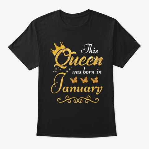 January Queen Black T-Shirt Front