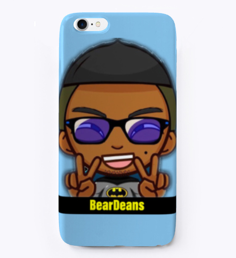 Bear Deans I Phone Case Light Blue Kaos Front