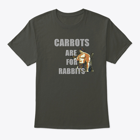 Carrots Are For Rabbits Smoke Gray T-Shirt Front