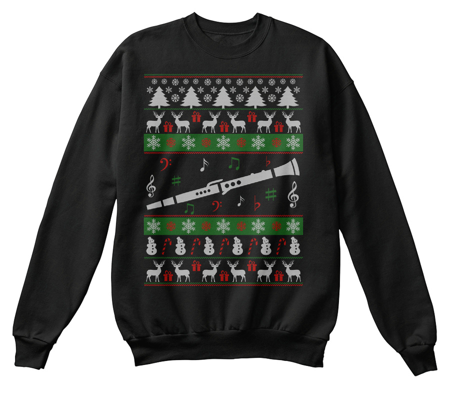 New Ugly Clarinet Christmas Sweater Unisex Tshirt