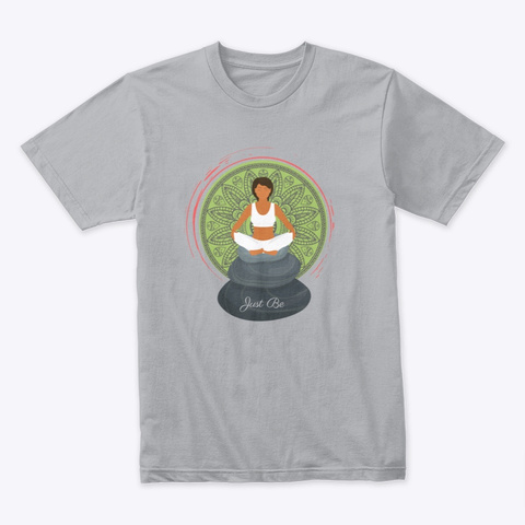Just Be Meditation Cairn Heather Grey T-Shirt Front