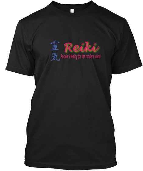 Reiki Ancient Healing Cv Black T-Shirt Front