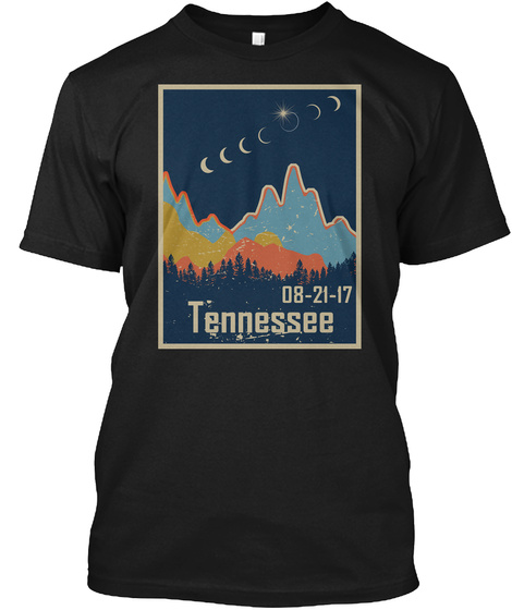 Tennessee Black T-Shirt Front