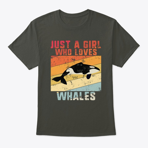 Just A Girl Who Loves Whales Ocean Kille Smoke Gray T-Shirt Front