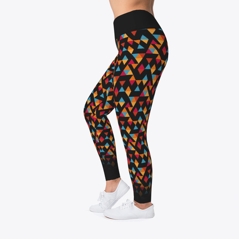 Colorful Triangle Pattern Black Kaos Left
