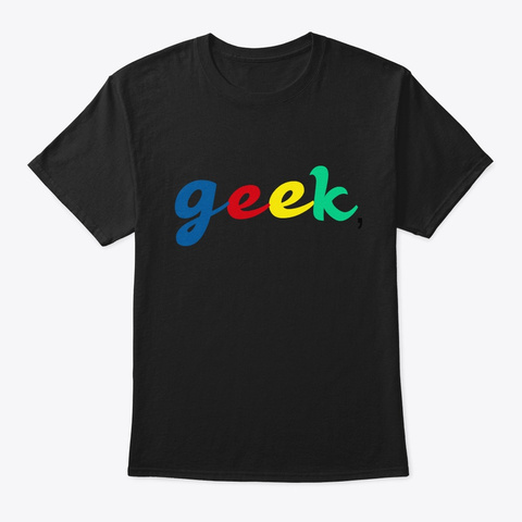 The Geek Black T-Shirt Front