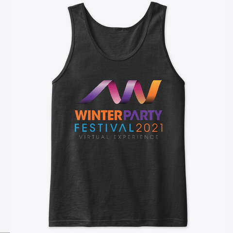 Winter Party 2021 Merchandise! Black T-Shirt Front