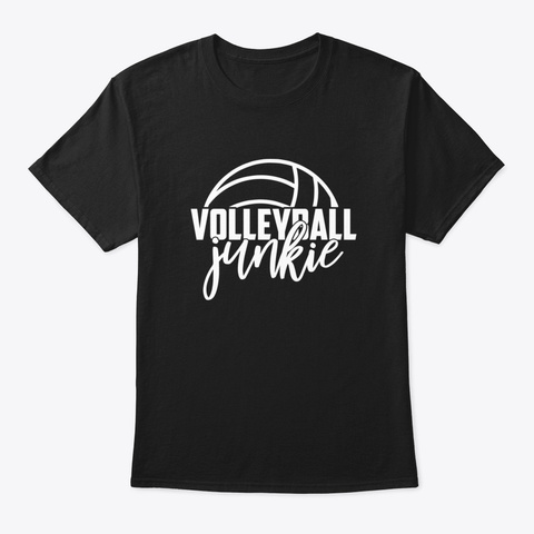 Volleyball Junkie Clqp0 Black T-Shirt Front