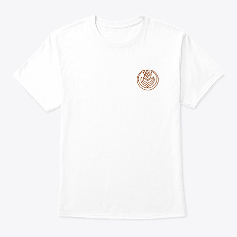Coffee Line Art Design | Special Edition White T-Shirt Front