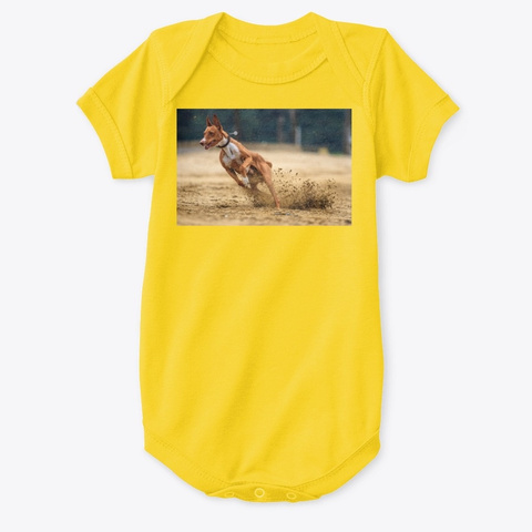 Brown Dog Racing  Yellow  T-Shirt Front