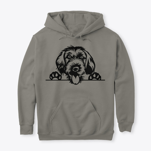 German Wirehaired Pointer Charcoal T-Shirt Front