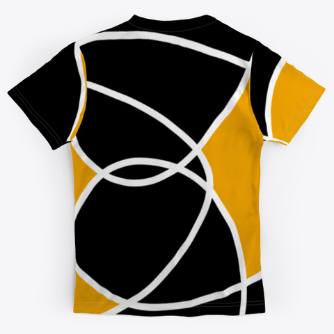 Black Orange Abstract Minimal Art Standard T-Shirt Back