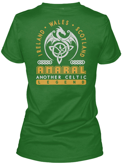 Amaral Another Celtic Thing Shirts Irish Green T-Shirt Back