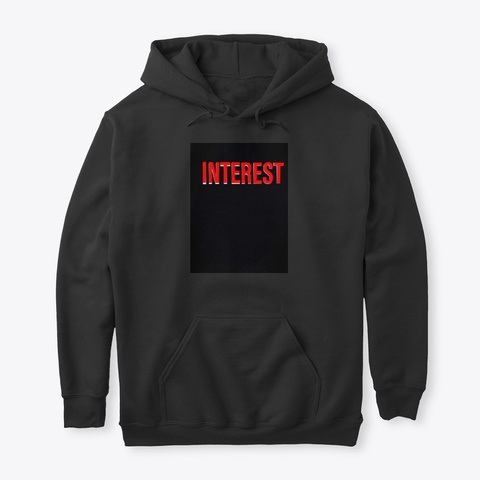 Interest  Black T-Shirt Front
