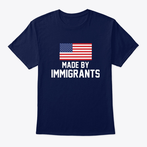 Made By Immigrants T Shirts Navy T-Shirt Front