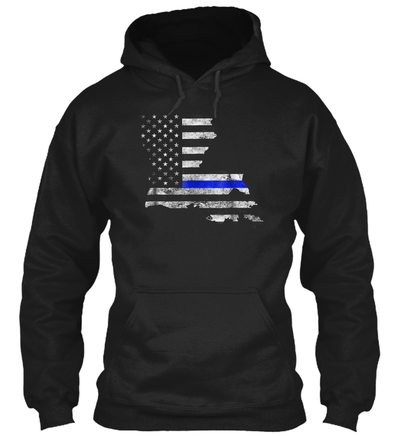 POLICE THIN BLUE LINE LOUISIANA USA FLAG Unisex Tshirt