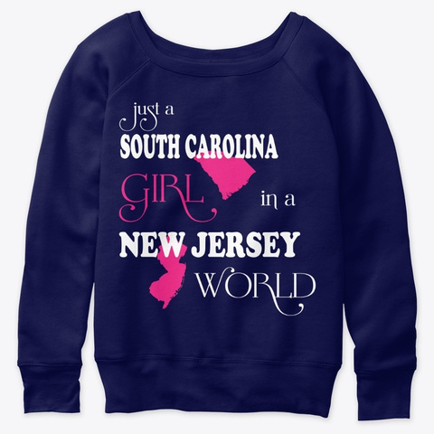 South Carolina Girl In A New Jersey Navy  T-Shirt Front