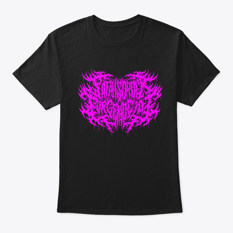 Pink Logo Black T-Shirt Front