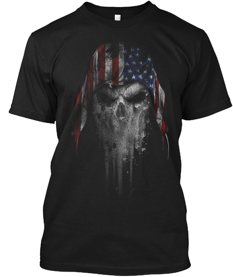 Reaper Skull Black T-Shirt Front