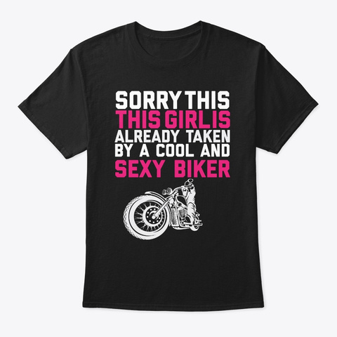 Funny Motorcycle Rider Biker Men Gift Black T-Shirt Front