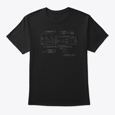  After Effects Camera Black T-Shirt Front