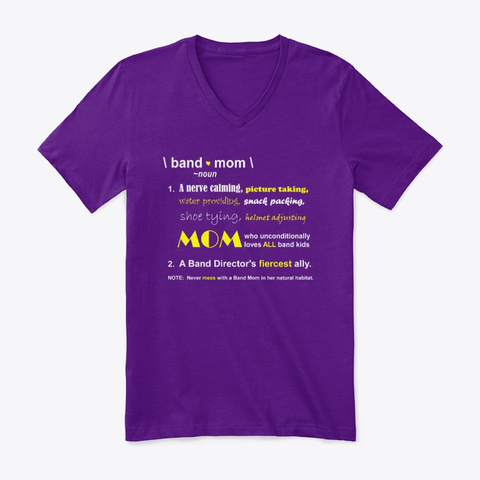 \ Band Mom \ Definition   2019 Team Purple T-Shirt Front