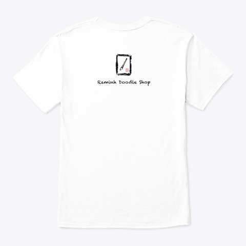 Creative Dragon Studio Logo Design 2 White T-Shirt Back