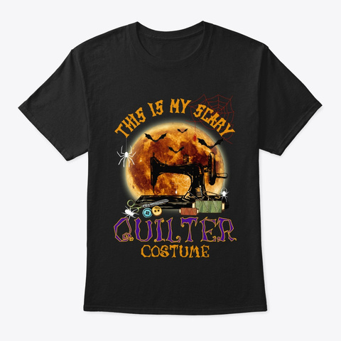 Best Quilting Halloween T Shirts Black T-Shirt Front