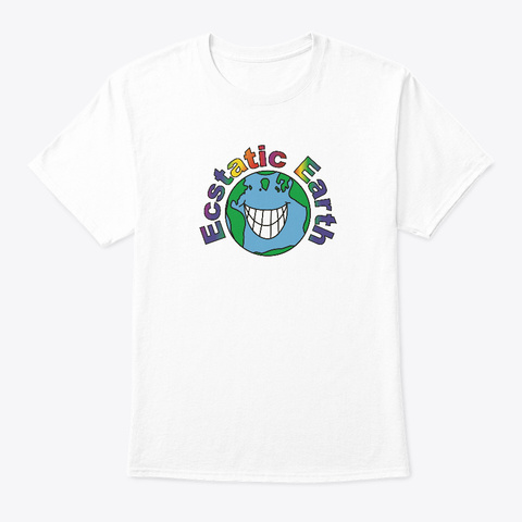 Ecstatic Earth Logo White T-Shirt Front