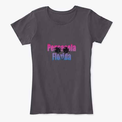 Pensacola Florida Heathered Charcoal  T-Shirt Front