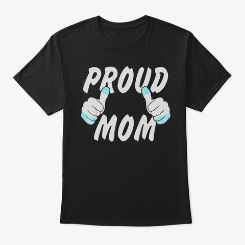 Proud Mom Transgender Shirt Lgbt Pride   Black T-Shirt Front
