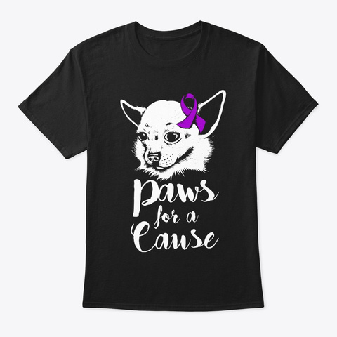 Paws For A Cause Domestic Violence Fight Black T-Shirt Front
