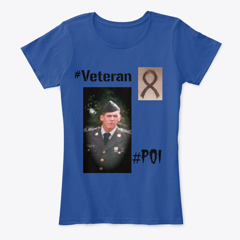 #Veteran #Poi Deep Royal  T-Shirt Front