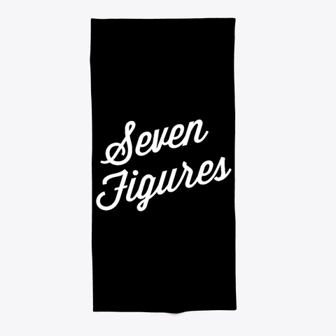 Seven 73 Figures Beach Towel Black áo T-Shirt Front