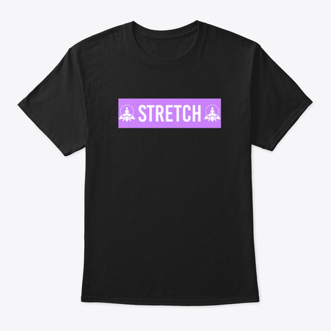 Yoga Stretch Black T-Shirt Front